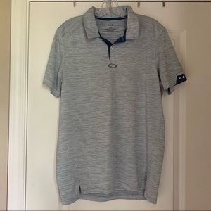 Oakley blue/white polo
